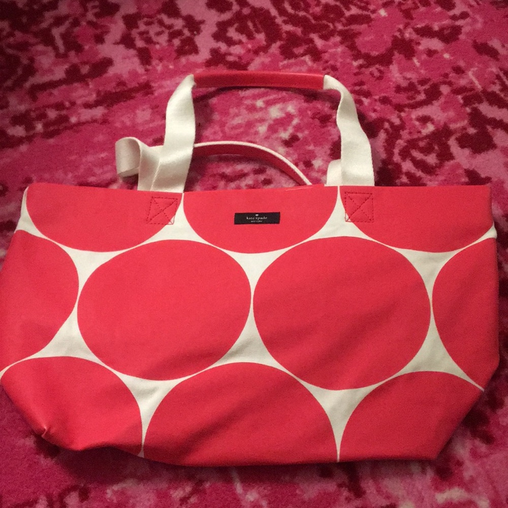 Kate Spade Polka Dot Tote/ Beach Bag